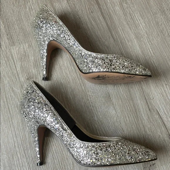 Silver Glitter Imperial Women's Shoes - Picture 4 of 5